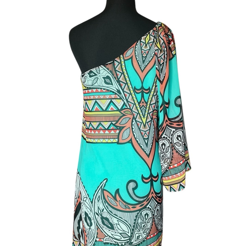 Colorful One-Shoulder Dress